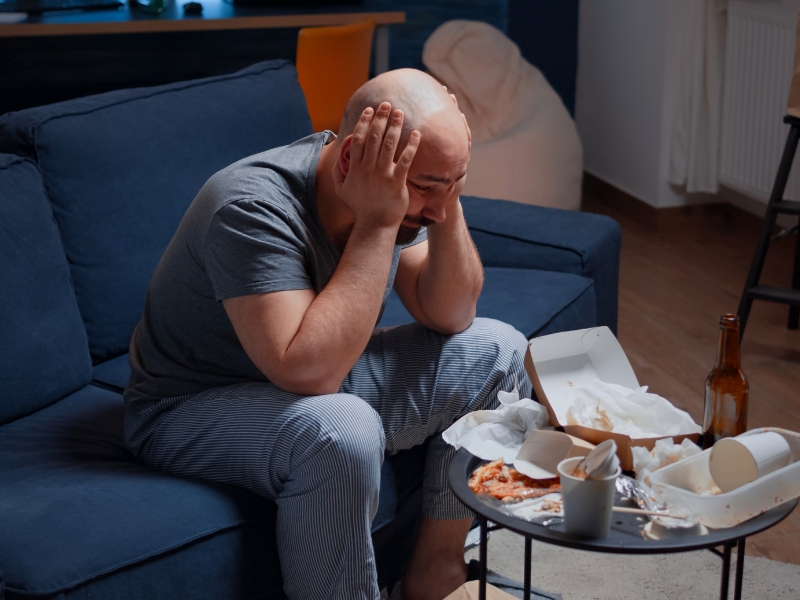 dor de cabeça à noite e alimentação